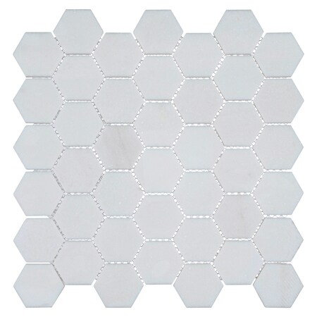 Andova Tiles SAMPLE Channing 2 x 2 Marble Honeycomb Mosaic Floor Use Tile SAM-ANDCHA127